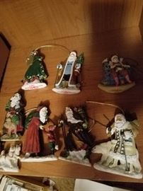 Several great Pipka christmas ornaments and Santa Claus