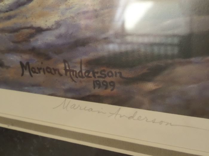 "Unknown Territory" print signed by artist Marian Anderson 99