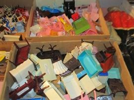 Plastic doll furniture.  We also have very early metal doll furniture. Pic coming later in the week.