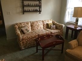 Fine quality quilted fabric sofa