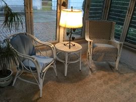 Vintage bamboo and wicker