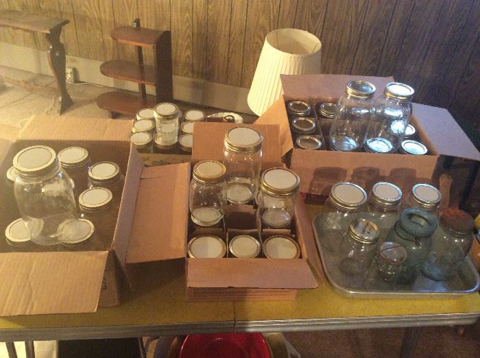 Vintage Table, Canning and Mason Jars  http://www.ctonlineauctions.com/detail.asp?id=654889