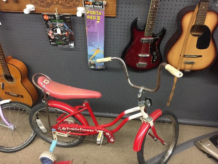 Vintage Banana Seat Kids Bike, Guitars, Vintage Toys