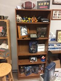 Bookshelves, Coin & Paper Money Pictures, Vintage & New Toys, Star Wars Coins, 1985 Autographed Chicago Bears Football, Coin Tubes