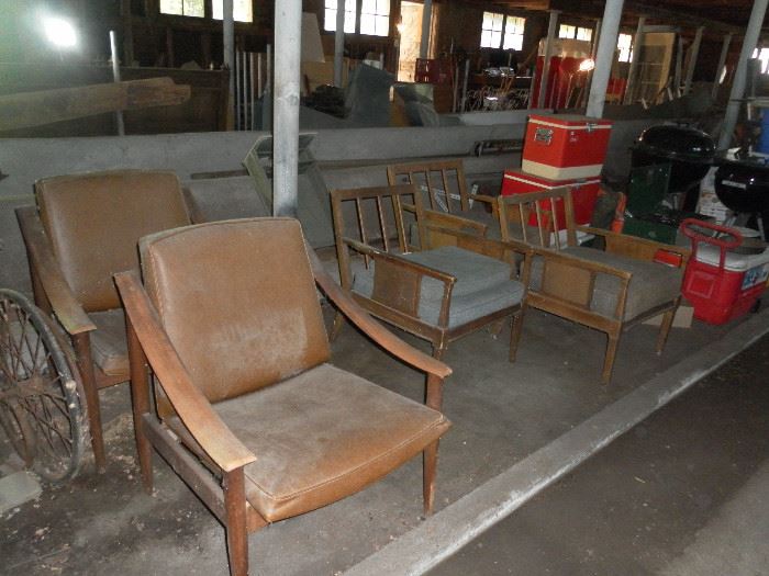 mid century modern chairs - only set of 3 remain
