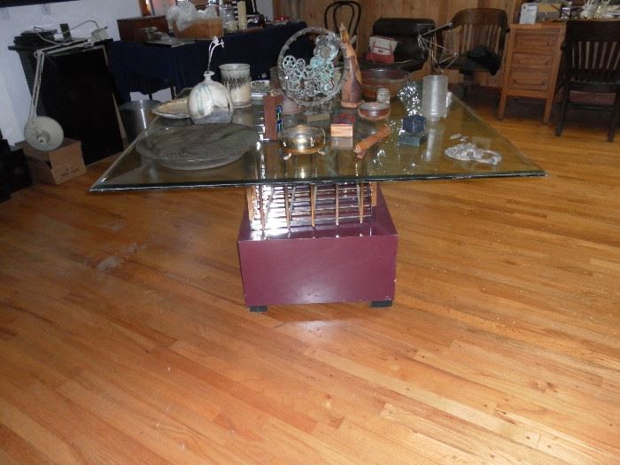 Mid century modern coffee table - brass and chrome