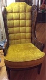 055 Gold Wingback Chair