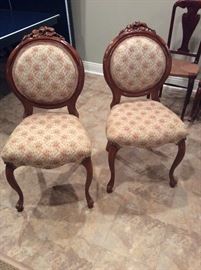 Pair of Round back Parlor Chairs