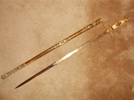 antique masonic knights templar sword