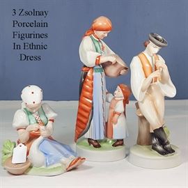Figurines Zsolnay Ethnic Family Set