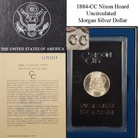 Coins 1884 CC UNC Morgan Silver Dollar 524a