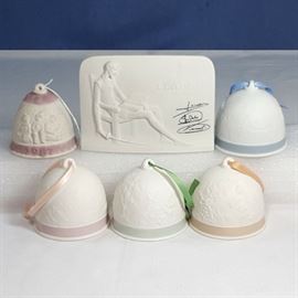 Figurines Lladro Society Collectors Sign Annual Bell Christmas Ornaments