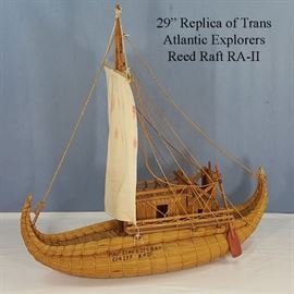 Msc Nautical Reed Replica Of RA II Trans Continental Explorers Raft