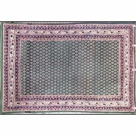 Linens Persian Rug Green Paisley Multi Medallion