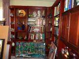 books, original paintings and wall units