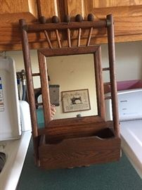 Unique wooden framed mirror