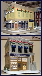 Bachmann, Hawthorne Village, Christmas village, Train Set, New York Yankees, Bradford Exchange. Bakery, Yankees News Stand