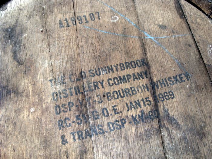 The Old Sunnybrook Distillery Company, vintage 1960's wood barrel, whiskey barrels