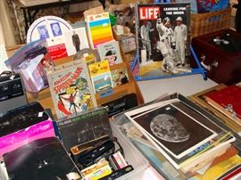 Vintage, Polaroid, Cameras, vintage scrapbook, scrapbooks, photo albums, ephemera, Elvis trading cards, Moon landing, Lunar, photos, 1969 Life magazine, 1960's magazines, WWII, U.S. Navy photos, 1940's, postcards