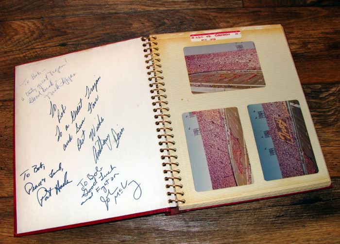 1972, 1973, 1974, USC, Trojans, Autograph, Photo Album, John McKay, Anthony Davis, Pat Haden, Coach, Quarterback, Running Back, Notre Dame, Oregon