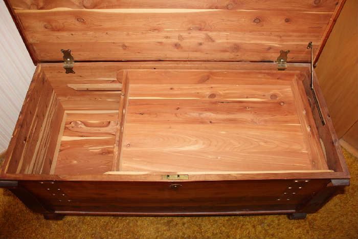 Inside Cedar chest