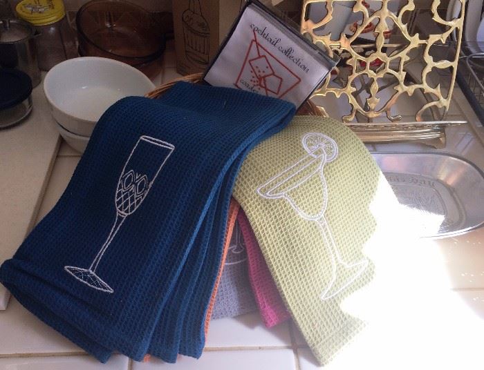 Fun Barware Towels, Brass Cookbook Holder, More