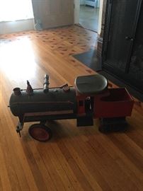 Early child’s metal fire engine scooter