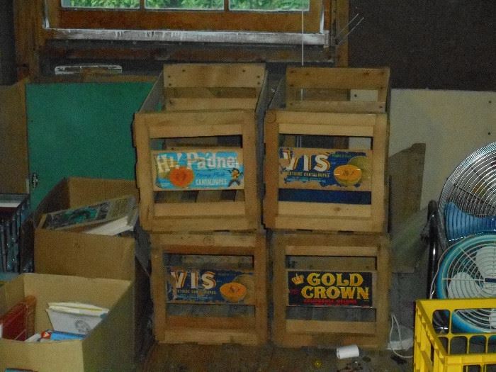 Fruit Crate Boxes with original labels