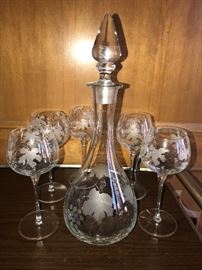 Decanter and glassses