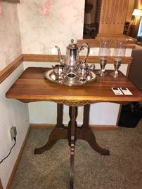 Victorian Table with Silver