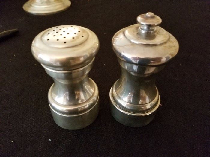 Fishers Sterling silver salt and pepper shakers marked 1910 