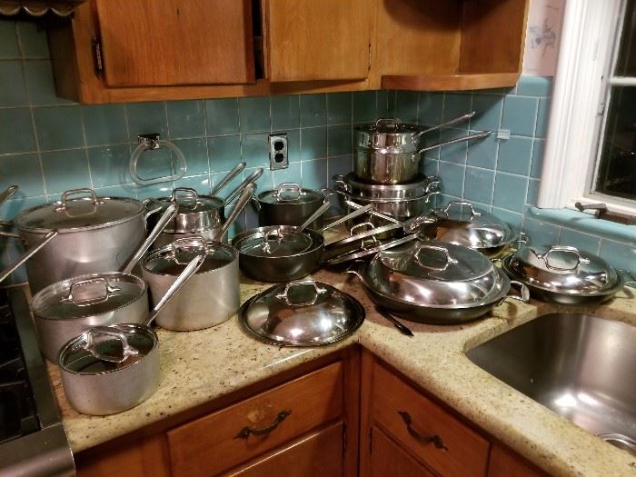 All clad pots and pans most William Sonoma 