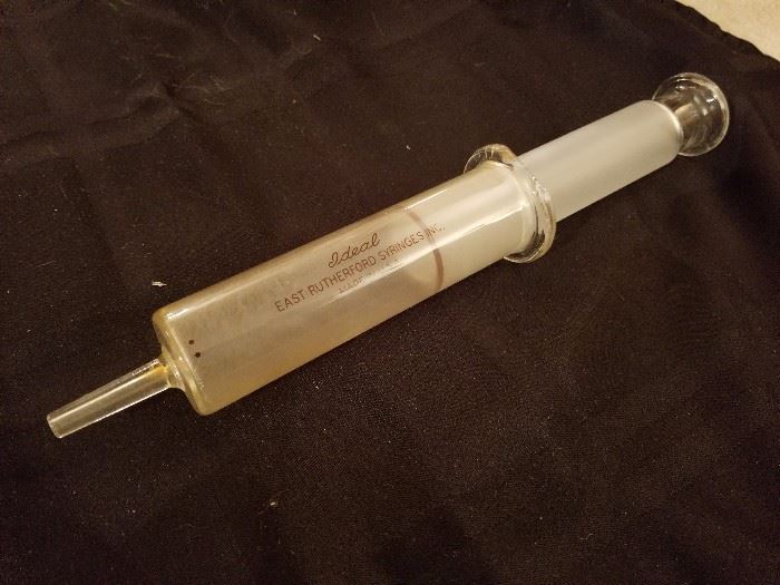 Vintage glass syringe 