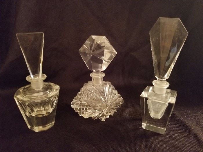 Crystal perfume bottles