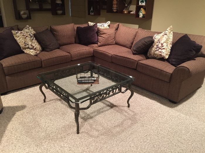 New Sectional, browns 