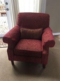 Red, gold, green upholstery - very sharp, clean 