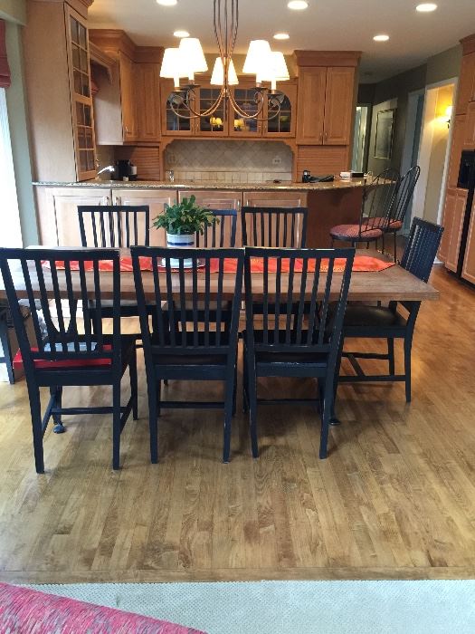 Crate & Barrel Table/Chairs  Ponzo Bruno Collection     $1,600.00 Table and 8 Chairs -    (retails for $2,893.00) 