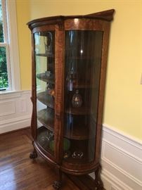 Bow front display cabinet 