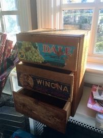Wood crate drawers & wood wine crates 