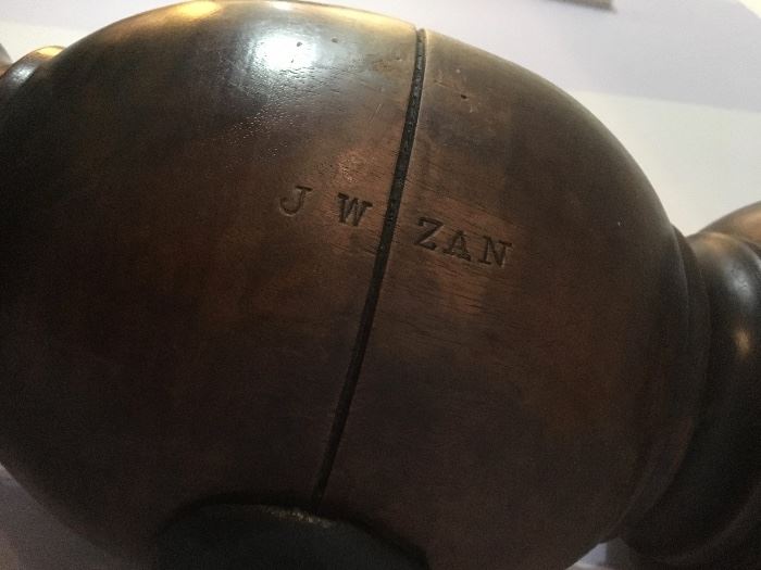 John Zan walnut & iron corkscrew 5' long 