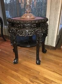 Original antique Asian end table 
