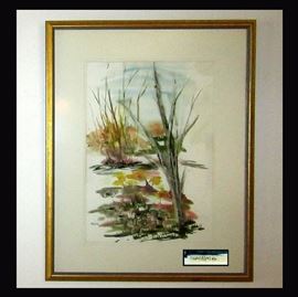 Signed Wahlfeldt Watercolor, One of 3 Available  
