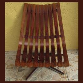 Mid Century Danish Modern Rosewood Swivel Scandia Lounge Chair by Hans Brattrud 