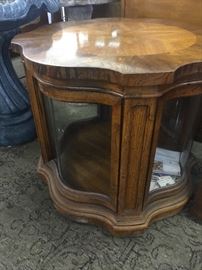 Curved Glass end table 