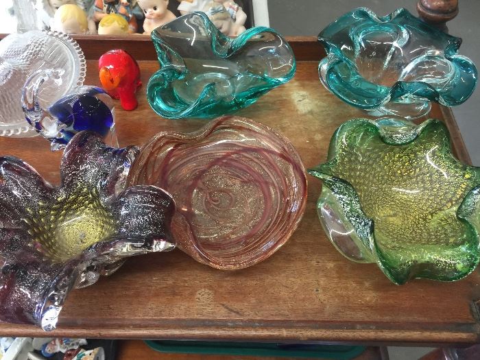 Venetian Hand made Art Glass bowls