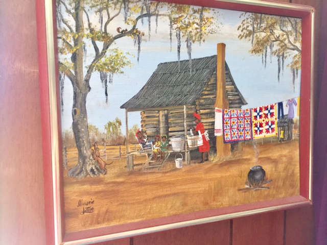 An acrylic original painting by the famous New Orleans French Quarter Folk Artist "Almarie Pittman Little" the painting titled "Dixie Washday Antics" is just one of her many paintings Almarie Pittman Little work is a one of a kind!! Her paintings have that raised texture which her paintings are known for.Allmarie Little Folk Art Black Americana Painting . Famous New Orleans Artists Passed in 2002 . Research this talented Folk Artist 