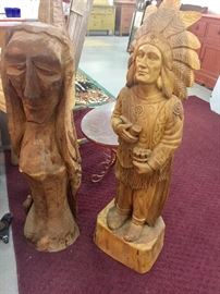 Carved Wooden Tobacco Shop Indians 