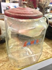 Authentic Country Store Glass Lance Jar Advertising Collectible 