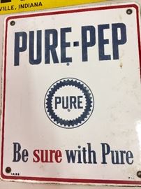 Pure -Pep Oil Company petroleum Metal Sign 