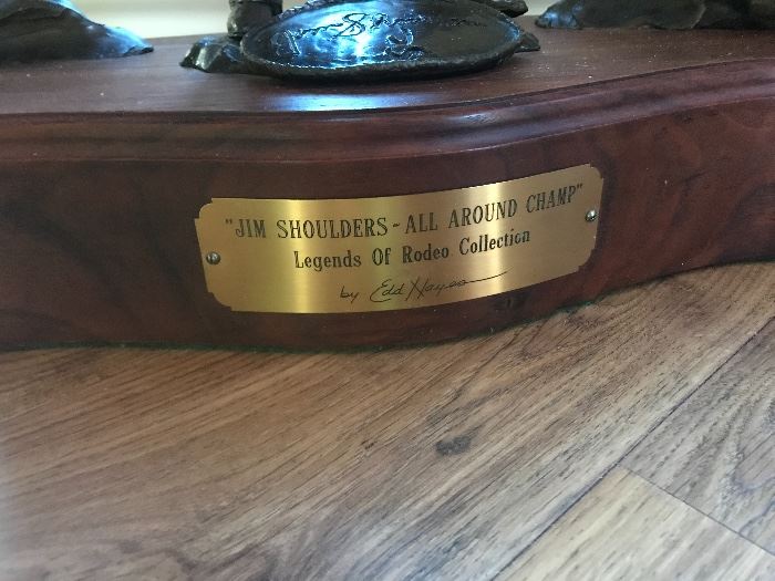 Edd Hayes bronze of "Jim Shoulders- All Around Champ" Legends of Rodeo Collection